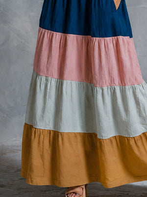 The Guillemette Cotton Linen Maxi Dress