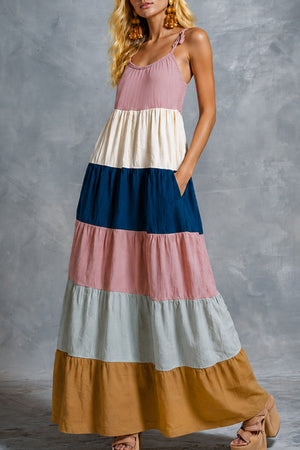 The Guillemette Cotton Linen Maxi Dress
