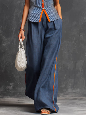 The Hermine Striped Linen Set