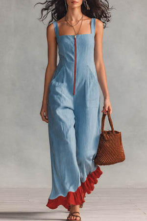 The Betsabée Cotton Linen Jumpsuit