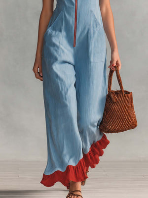 The Betsabée Cotton Linen Jumpsuit