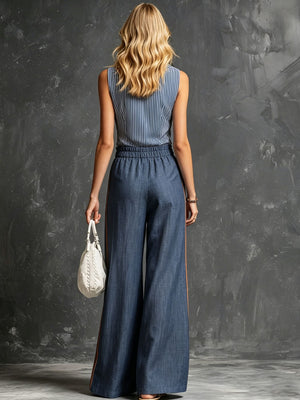 The Hermine Striped Linen Set