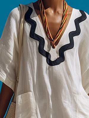 The Ide Cotton Linen Mini Dress