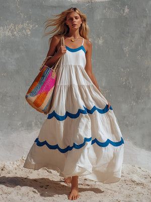 The Hyacinthe Cotton Linen Maxi Dress