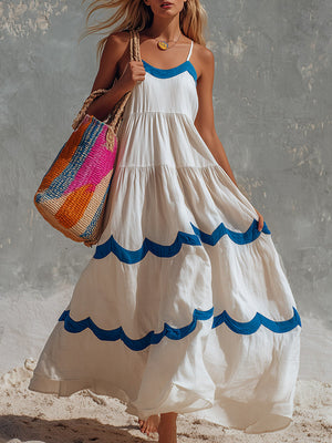 The Hyacinthe Cotton Linen Maxi Dress