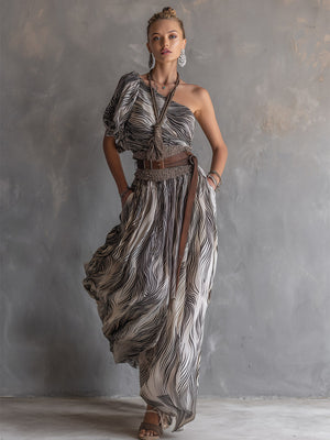 The Jourdaine Chiffon Maxi Dress