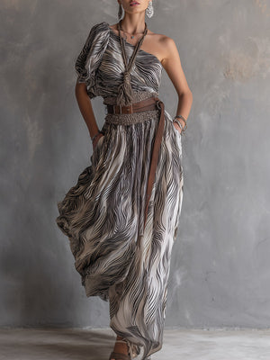 The Jourdaine Chiffon Maxi Dress