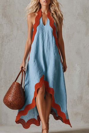 The Lambertine Cotton Linen Maxi Dress