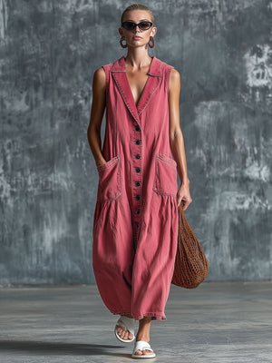 The Jacobine Denim Midi Dress