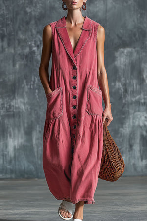 The Jacobine Denim Midi Dress