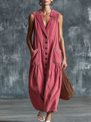 The Jacobine Denim Midi Dress