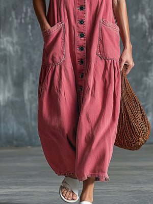 The Jacobine Denim Midi Dress