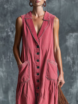 The Jacobine Denim Midi Dress
