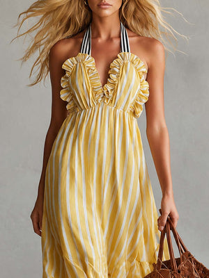 The Liobane Chiffon Maxi Dress