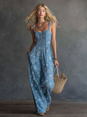 The Azélie Denim Jumpsuit