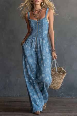 The Azélie Denim Jumpsuit