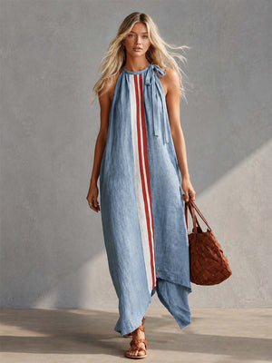 The Léa-Rose Cotton Linen Maxi Dress