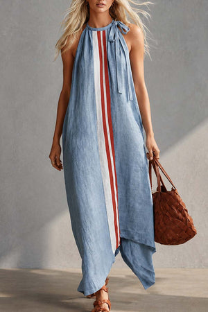 The Léa-Rose Cotton Linen Maxi Dress