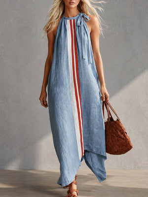 The Léa-Rose Cotton Linen Maxi Dress