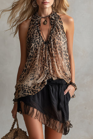 The Léonie Leopard Chiffon Set