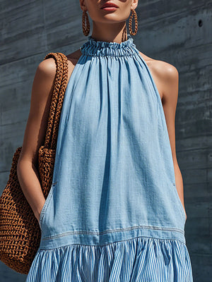 The Lucinde Cotton Linen Mini Dress