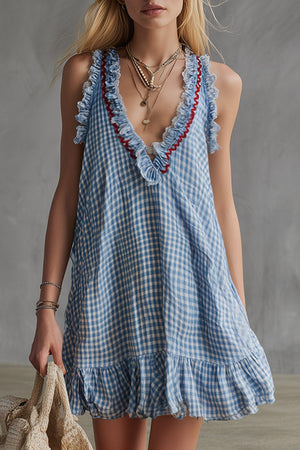 The Macrine Cotton Linen Mini Dress