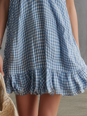 The Macrine Cotton Linen Mini Dress