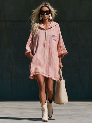 The Mainsente Cotton Linen Mini Dress