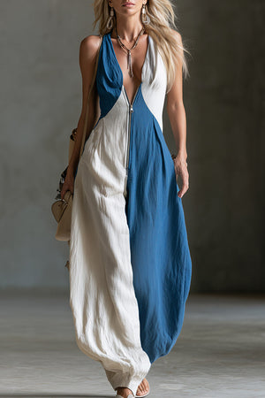 The Angadrême Cotton Linen Jumpsuit
