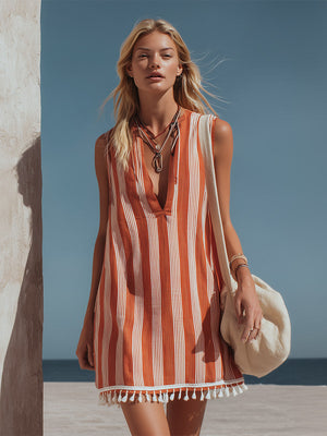 The Marcelline Cotton Linen Mini Dress
