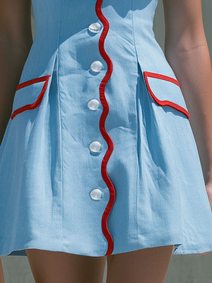 The Maurelle Cotton Linen Mini Dress