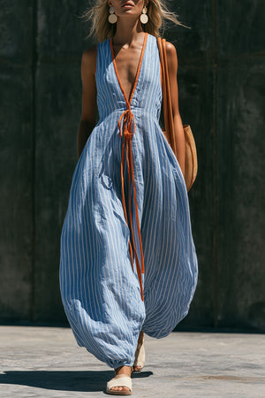 The Anseline Cotton Linen Jumpsuit