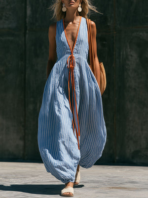 The Anseline Cotton Linen Jumpsuit