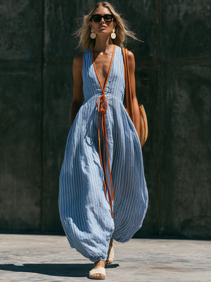 The Anseline Cotton Linen Jumpsuit