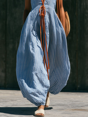 The Anseline Cotton Linen Jumpsuit