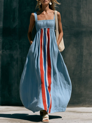 The Mahaut Cotton Linen Maxi Dress