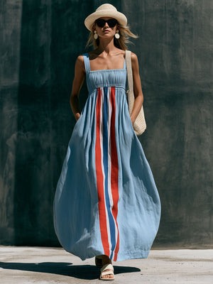 The Mahaut Cotton Linen Maxi Dress