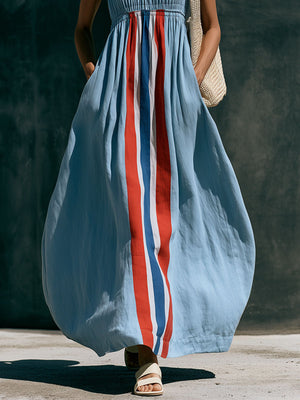 The Mahaut Cotton Linen Maxi Dress