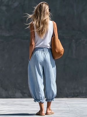 The Solange Striped Linen Set