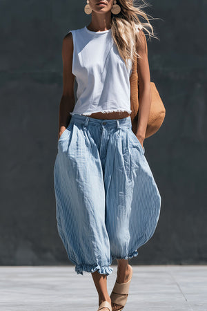 The Solange Striped Linen Set