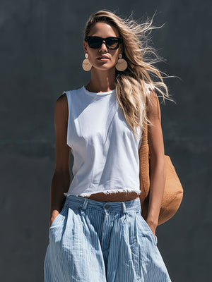 The Solange Striped Linen Set