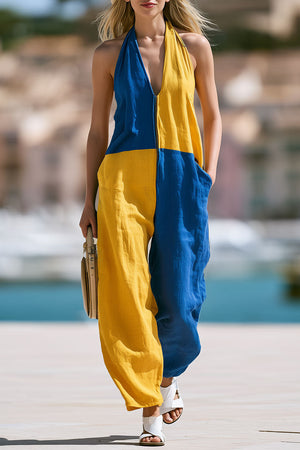 The Aloysia Cotton Linen Jumpsuit