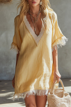 The Nivelle Cotton Linen Mini Dress