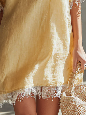 The Nivelle Cotton Linen Mini Dress
