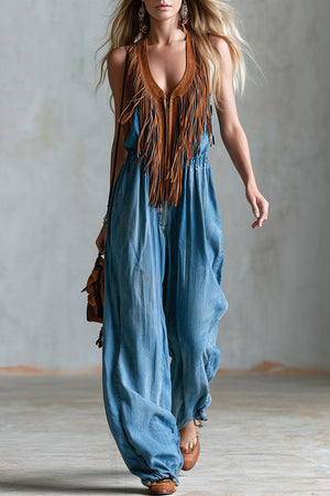 The Alfreda-Marie Denim Jumpsuit