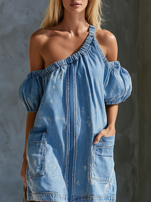 The Mietta Denim Mini Dress