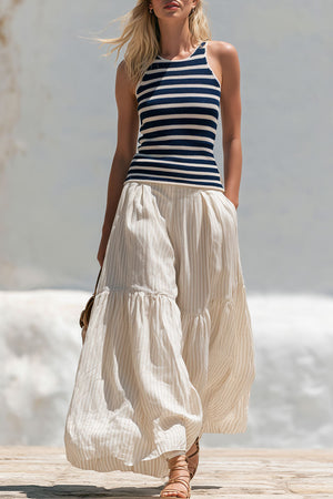 The Ursule Striped Linen Set