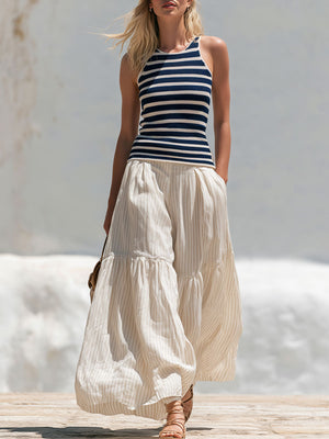The Ursule Striped Linen Set