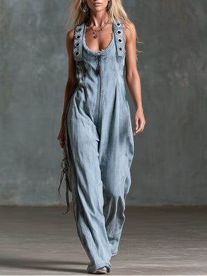 The Acacie Denim Jumpsuit