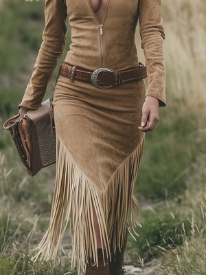 The Edmonde Suede Midi Dress
